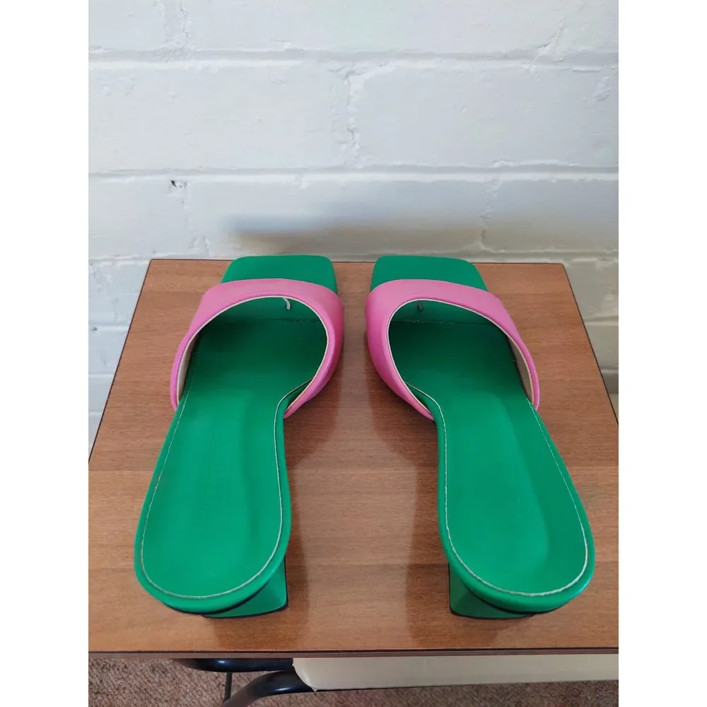 Cult Avenue - Dixie Mule Heel - Green / Pink, Size EU 40 / AU 9 - Picture 7 of 8